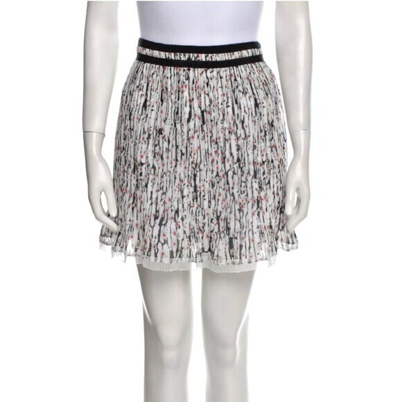 CARVEN A-Line Mini Skirt High Waist Pleated Flowy REG $798‎ US 6 Medium 38 FR - Picture 2 of 9